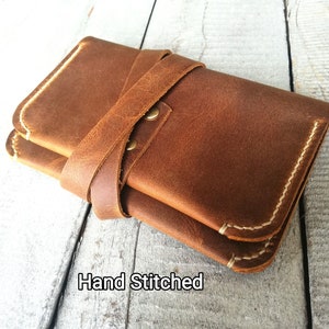 Leather Tobacco Pouch Personalized Tobacco Case Tabaktasche