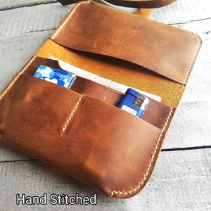Leather Tobacco Case Personalized Tobacco Pouch Distressed Leather Tobacco Purse Tabaktasche Rustic Tobacco Holder Hand stitched