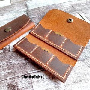 Guitar Pick Holder, 6 - 9 slots, Personalized Leather Guitar Pick Case, Distressed Leather, Pick Wallet, Gift for guitarist, Hand Stitched