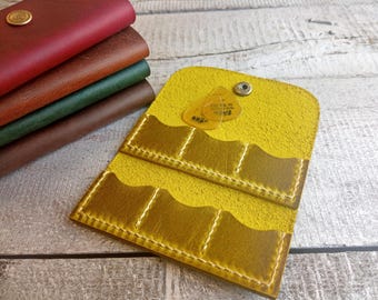 Personalized Leather Guitar Pick Holder Hand Stitched Pick Case