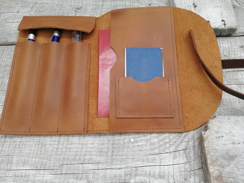 Leather Pencil Roll Organizer Passport Wallet Leather Pencil Roll Case Personalized Holder Brown Distressed Roll Pen Anniversary Artist Gift