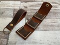 Leather Guitar Pick Holder Key Ring, Gift for guitarist, Pick Case, Distressed Leather, Key Chain Pick Organizer product logo
