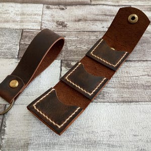 Llavero portapúas de guitarra de cuero personalizado, regalo para músicos
