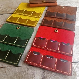 Cadeau pour photographe, porte-cartes SD en cuir, porte-cartes SD, étui pour carte mémoire, cousu main