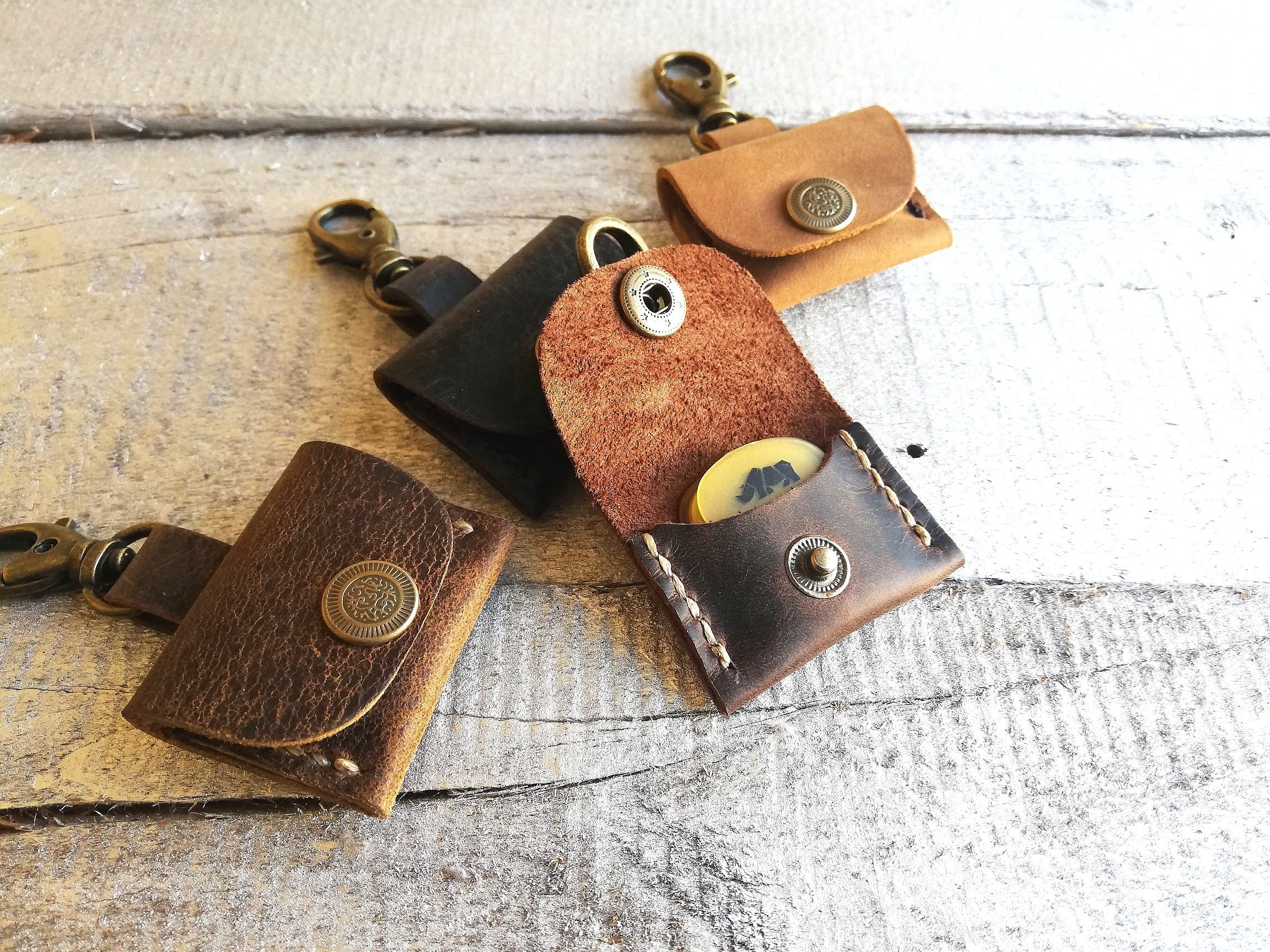 Leather Pick Keychain Guitar Pick Holder Gift for Guitarist Etsy
