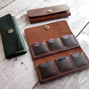 Porte-cartes SD en cuir, Portefeuille pour carte SD, Étui pour carte mémoire, Cadeau pour photographe, Cadeau de Noël, Cousu main
