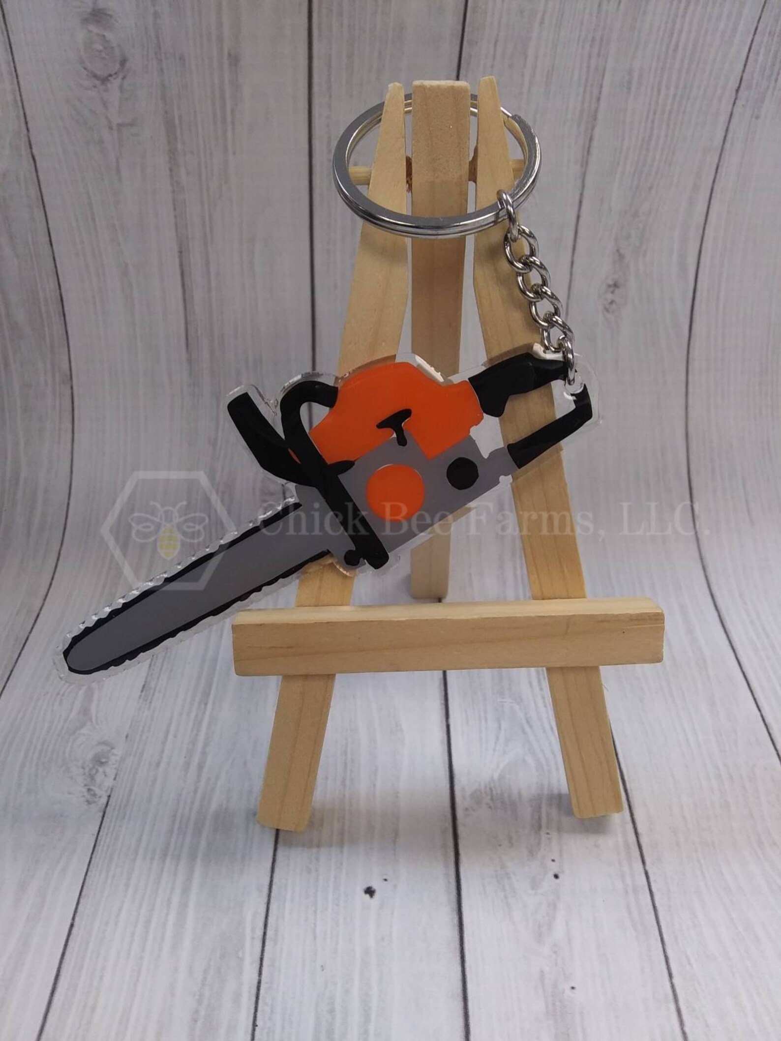 Chainsaw Saw Acrylic Keychain 4 inch Guys Keys Woods Man Free Etsy