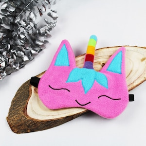 Sleep mask, sleeping goggles unicorn pink turquoise rainbow unicorn women children travel accessories travel accessory spa mask blindfold