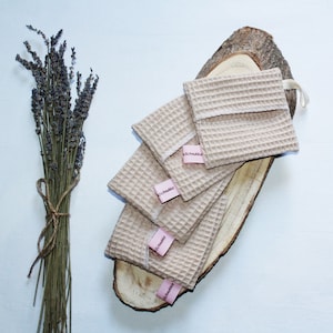 Sac à savon en coton lavable, réutilisable et durable