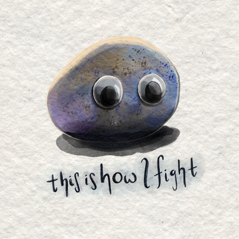 Everything Everywhere All at Once Sticker Googly Eyes Rock Etsy