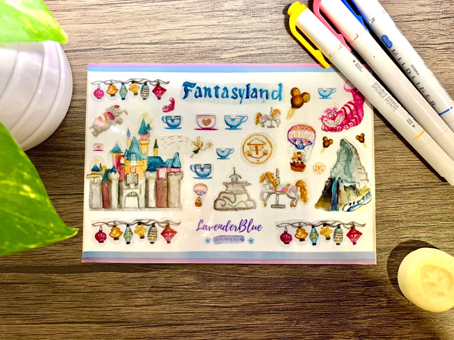 Disneyland Stickers Set of 6 Main Street Adventureland Etsy