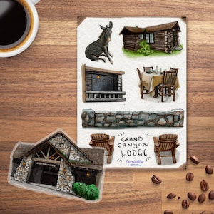 Grand Canyon Lodge Sticker | North Rim Stickers | Cabin Stickers