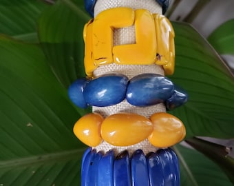 Hand Made Blue and Gold Spirit Bracelets