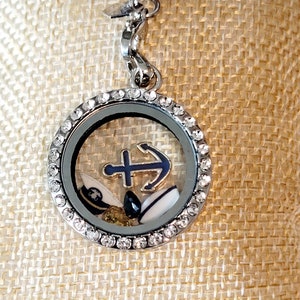 Navy Mini Uni Floating Charm Locket or Bracelet