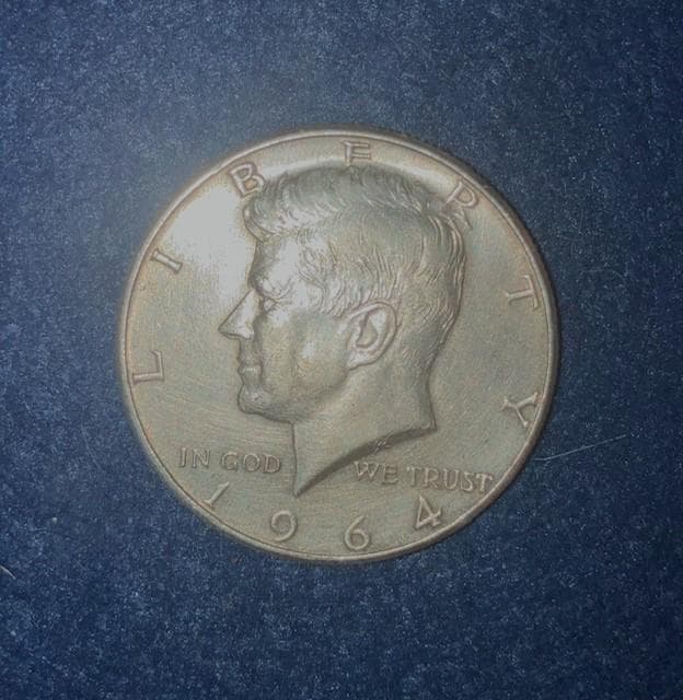 外国銭/銀貨】USA/アメリカ 1964年 ケネディ ハーフダラー銀貨