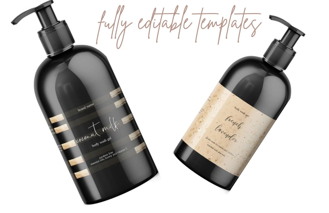 Body Product Labels Printable Body Oil Lotion Label Design | Etsy