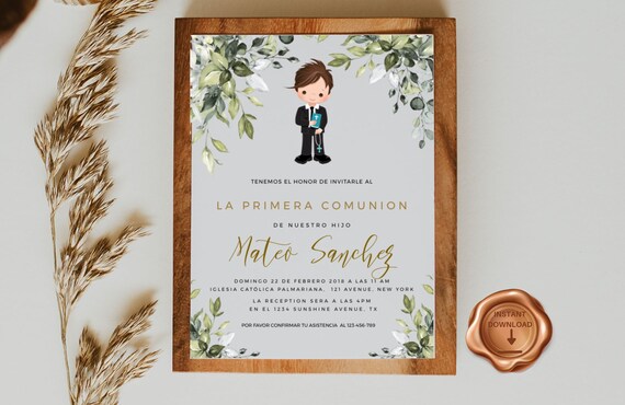 Buy Primera Comunion Invitacion Primera Comunion Nino Primera