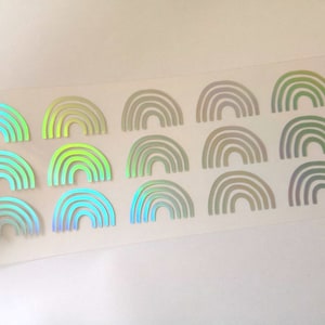 15 Regenbogen Aufbügelbilder, Bügelbild Regenbogen, holographische Aufnäher, Bügelbild Glitzer, holographische Aufnäher