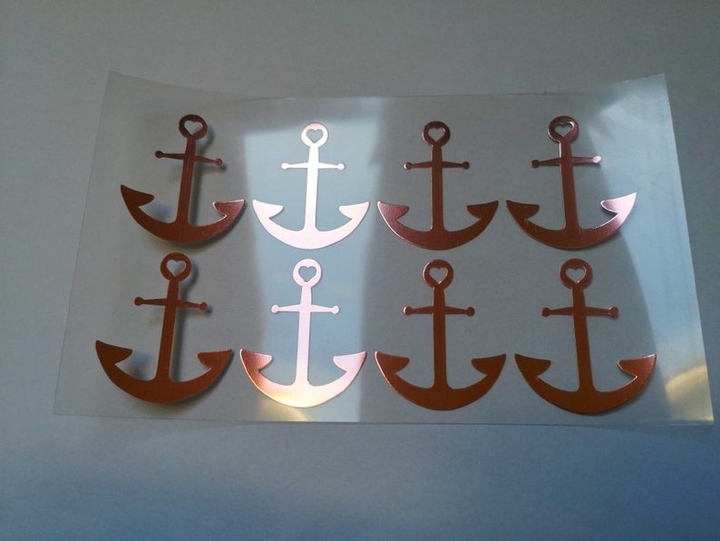 anchor kids iron on patch anchor heat transfer patch 8 anchors iron ons nautical baby shirt appliques glitter htv transfers