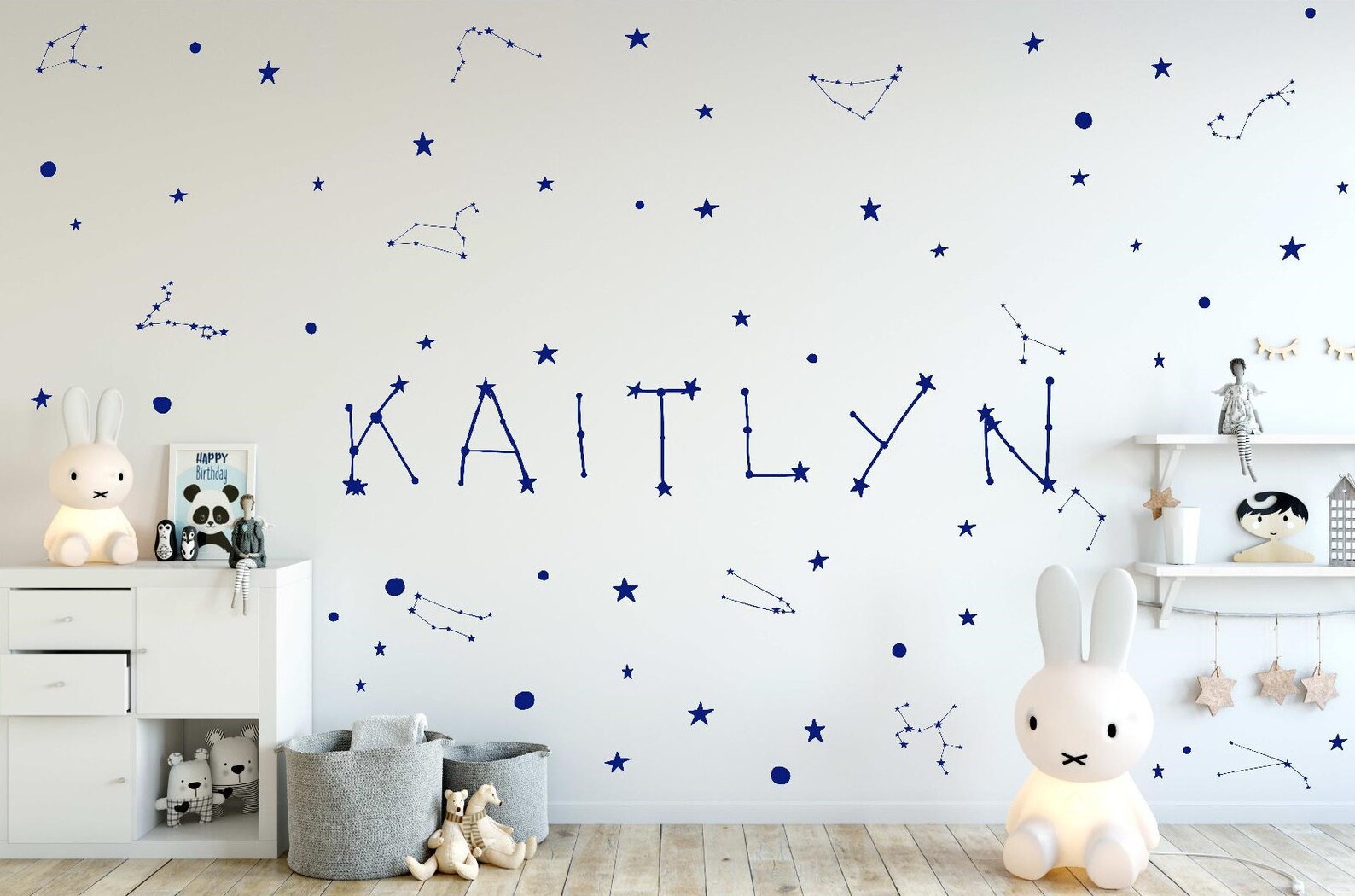 Constellations Wall Decal With Custom Name Personalzed Etsy