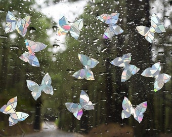 Butterfly Rainbow Maker Window Cling Decal - Set of 12