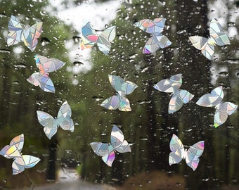 Schmetterlinge Sonnenfänger für Fenster, Schmetterling Regenbogen Hersteller Aufkleber, Regenbogen Maker Aufkleber, Regenbogen Fenster Klammer, Regenbogen Fenster Suncatcher