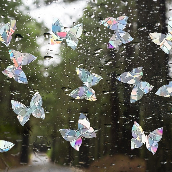 Butterfly suncatchers for windows, butterfly rainbow maker decal, rainbow maker sticker, rainbow window cling, rainbow window suncatcher