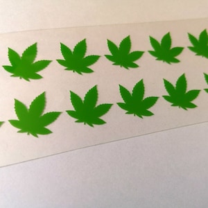 15 Marihuana Blätter Eisen auf, Topf Blatt Wärmeübertragung Patch, Dope holographische Shirt Applikationen, Glitzer htv Transfers, Cannabis Eisen auf Patch