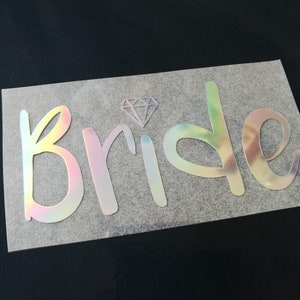 Braut Glitzer Bügelbild: Bachelorette Party Heat Transfer Patch