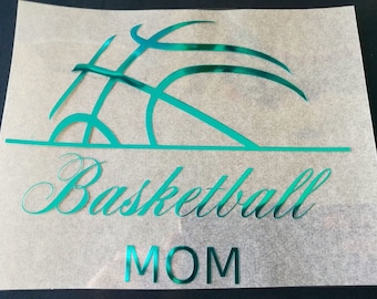 basketball mom iron on decal, basketball mom heat transfer patch, mom shirt appliques, glitter htv transfers, basketball mum diy shirt