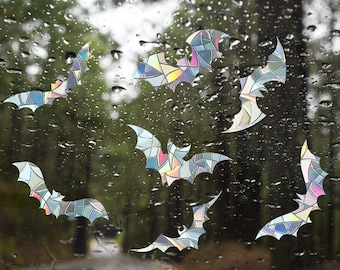Bat Suncatchers for Windows: Rainbow Maker Decal, Set of 7