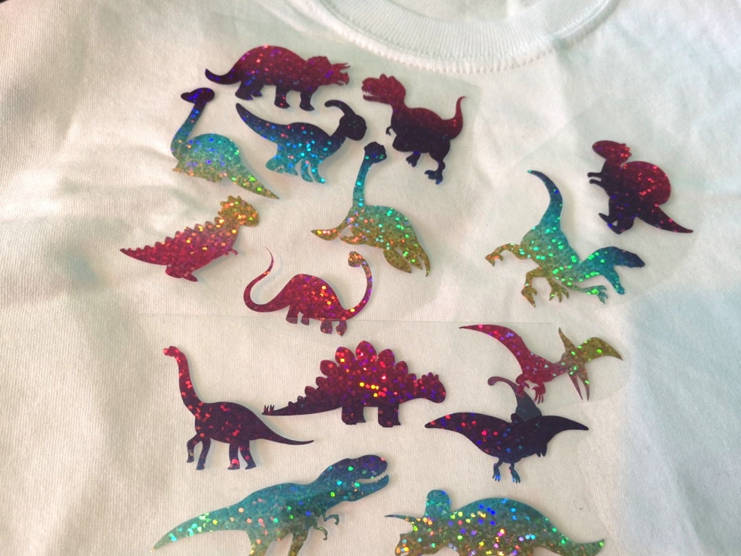 17 Dinosaur Iron Ons, Dinosaur Heat Transfer Patch, Dinosaur Shirt