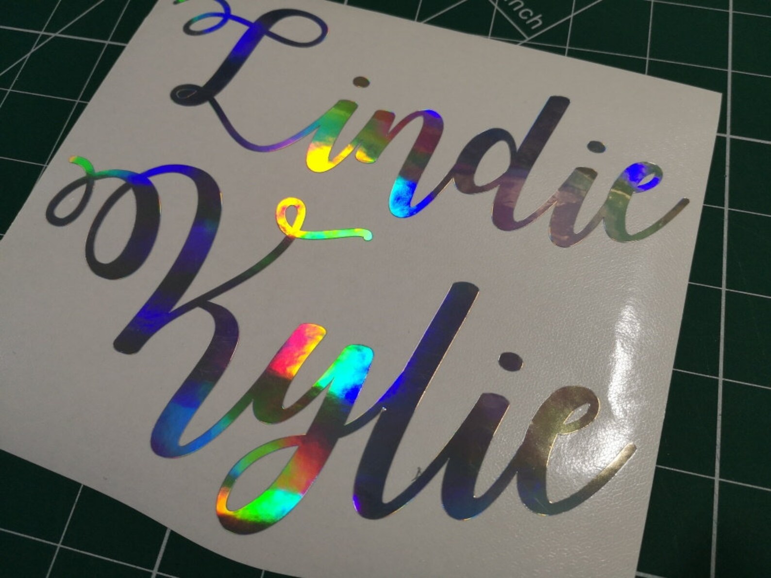 Holographic Name Sticker Holographic Custom Name Decal Etsy Hong Kong