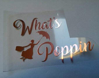 Calcomanía termoadhesiva de Whats Poppin: Transferencia térmica de Mary Poppins