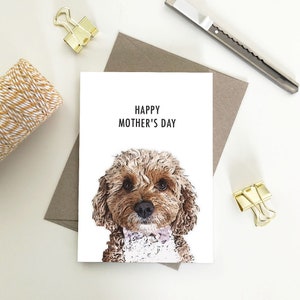 Happy Mother's Day Pug, Cavoodle, Love Eco Friendly Carte di carta riciclata