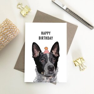 Australian Cattle Dog, Happy Birthday Eco vriendelijke gerecycleerde papieren kaarten