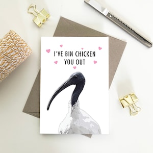 I’ve Bin Chicken You Out Card, Love Eco Friendly Recycled Paper Cards