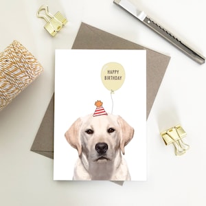 Labrador Retriever, Happy Birthday Eco Friendly Gerecycled Papierkaarten