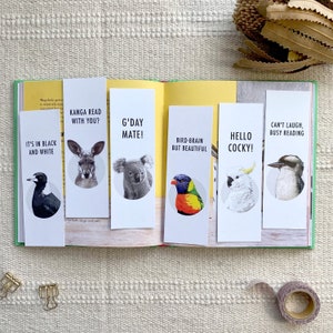 Segnalibro, Animali della fauna selvatica australiana, Carta riciclata ecologica per gli amanti dei libri