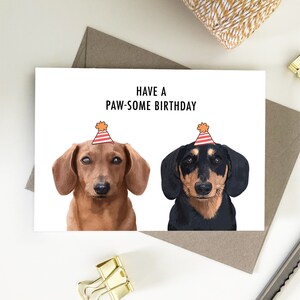 Dachshund, Have A Paw-Some Birthday Eco Friendly Recycled Paper Cards