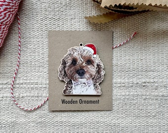 Cavoodle, Dog lover Wooden Christmas Ornaments, Christmas Tree Decorations, Christmas gift tags