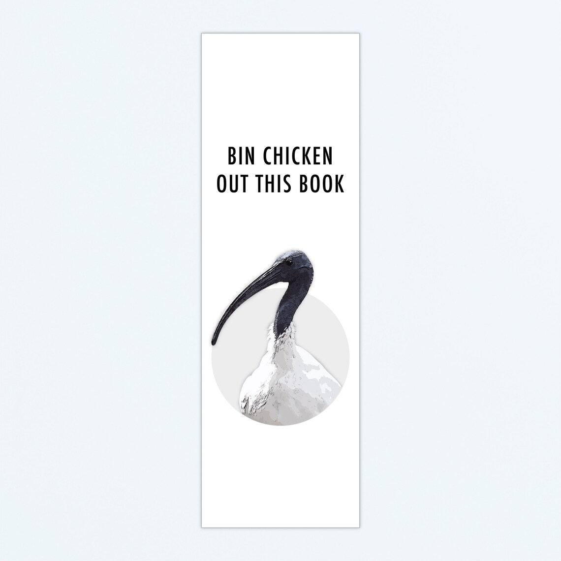 Bin Chicken Bookmark Bin Chicken Out This Book Eco Friendly Etsy