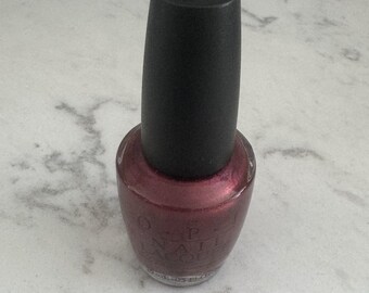 Vintage Ausverkauf OPI NagellackGodSave theQueensNailsNLB17BerryRedShimmer