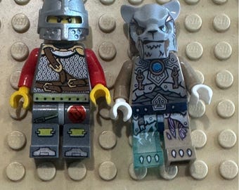 Lego Minifigure Lot Castle Knight och Legends of Chima Worriz Wolf Figure