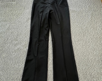 Pantalon Carina noir à évasement en V pour femme, taille 4, fabriqué aux États-Unis, style vintage années 2000