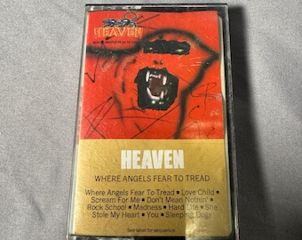 Heaven Where Angels Fear To Tread Cassette Tape 1983 Heavy Metal BCT 38937 Rock