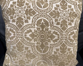 Vintage Olive Green Throw Pillow