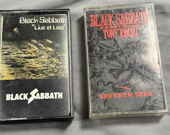 Black Sabbath Cassette Bundle Seventh Star Tony Iommi Live at Last Vintage Tape
