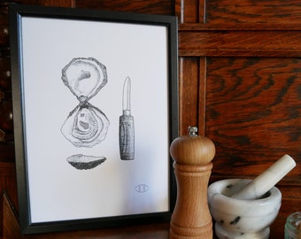 Oyster A4 print
