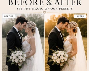 60 Wedding Lightroom Presets | Bride and Groom Photo Filters | Wedding Photography Presets | XMP Presets